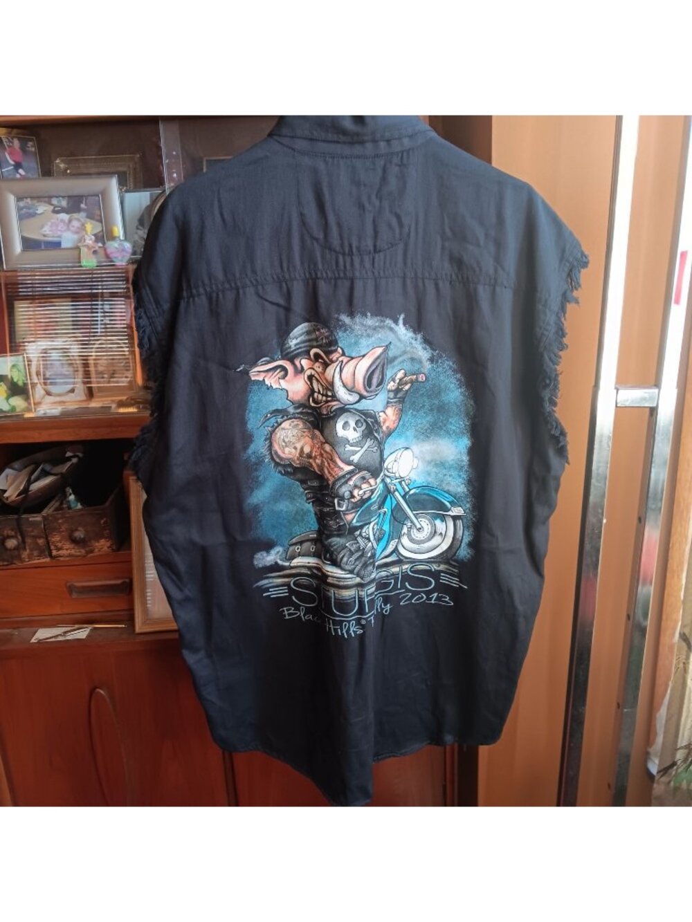 2XL Vance Biker Wear Sturgis Black Hills Rally 2013 Sleeveless Button-Up Shirt